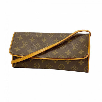 Louis Vuitton Shoulder Bag Monogram Pochette Twin GM M51852 Brown Ladies