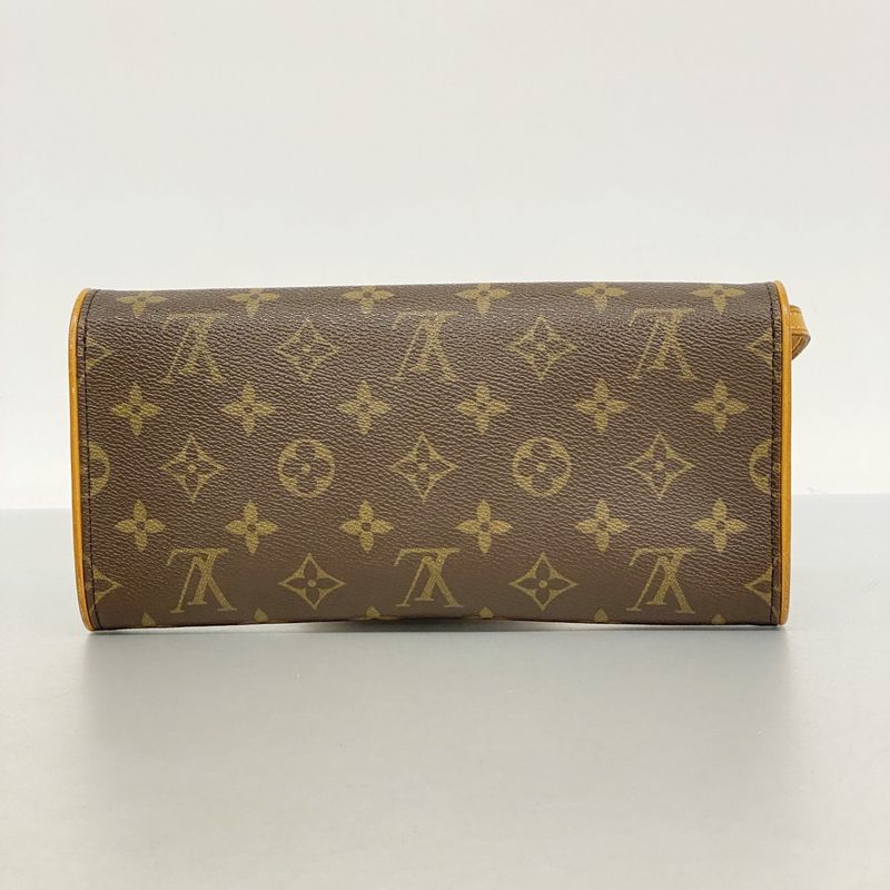 Louis Vuitton Shoulder Bag Monogram Pochette Twin GM M51852 Brown Ladies