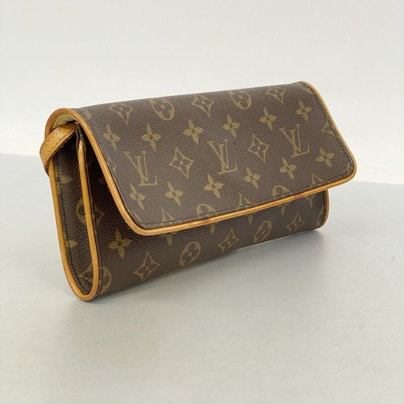 Louis Vuitton Shoulder Bag Monogram Pochette Twin GM M51852 Brown Ladies