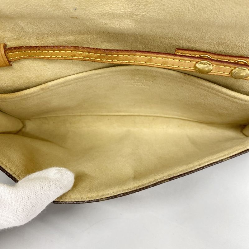 Louis Vuitton Shoulder Bag Monogram Pochette Twin GM M51852 Brown Ladies