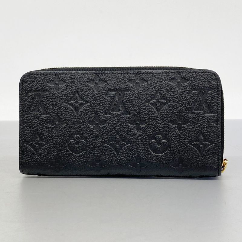 Louis Vuitton Monogram Empreinte Zippy Wallet M61864 Noir Black Ladies
