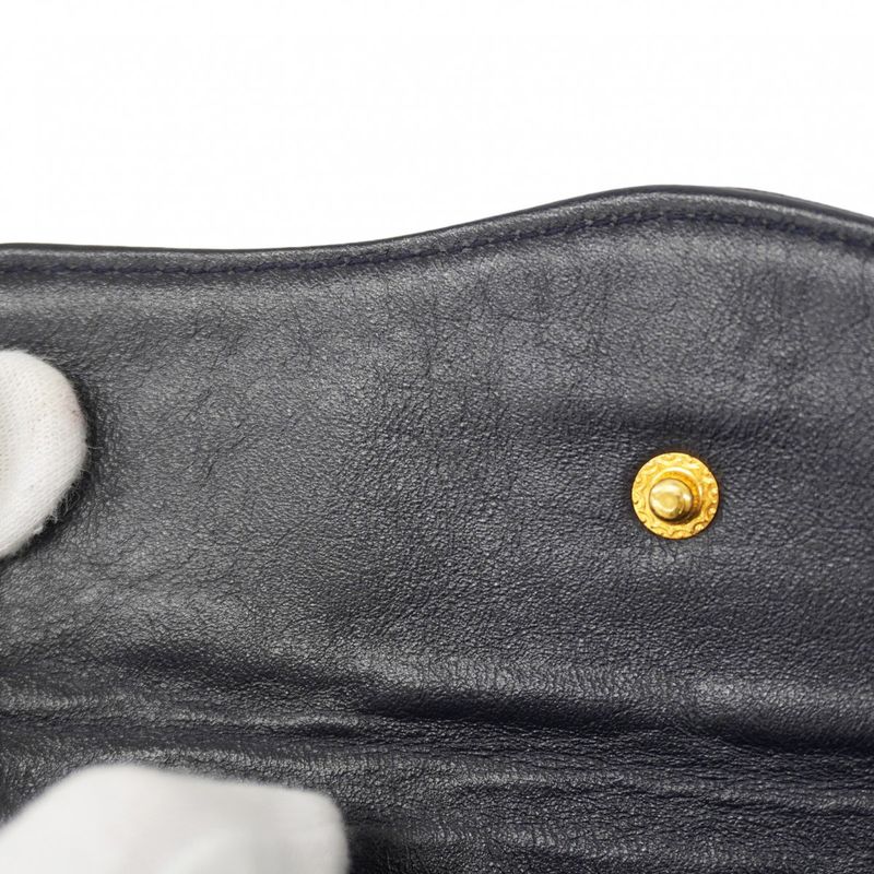 Chanel Shoulder Bag Matelasse Lambskin Navy Gold Hardware Women