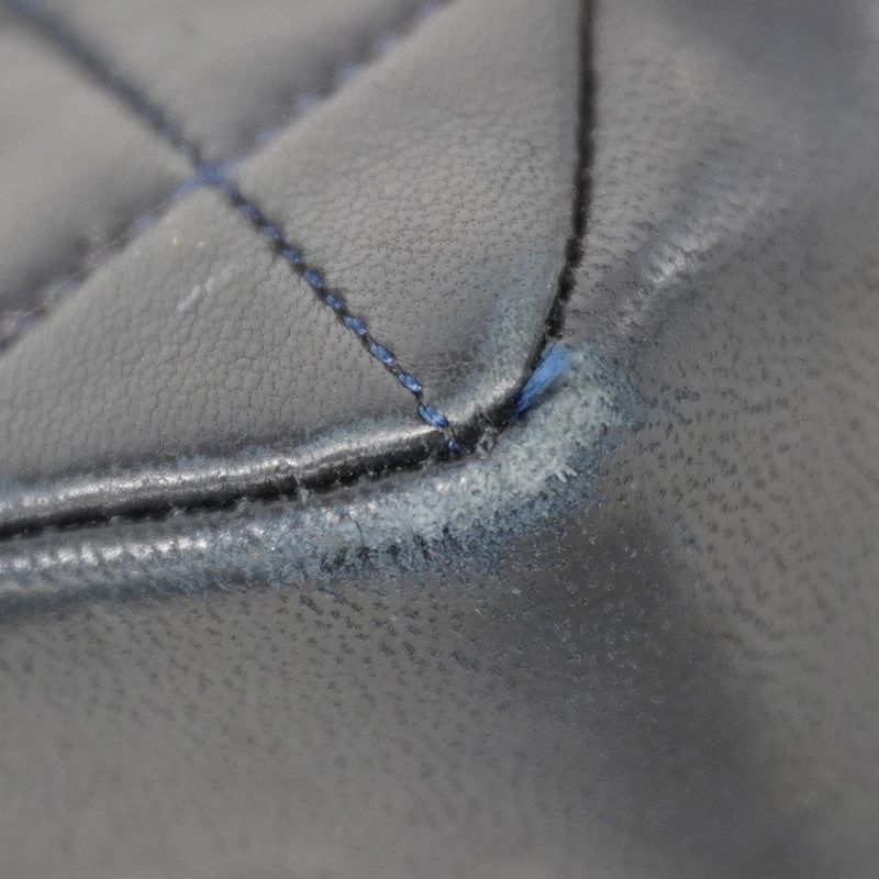 Chanel Shoulder Bag Matelasse Lambskin Navy Gold Hardware Women