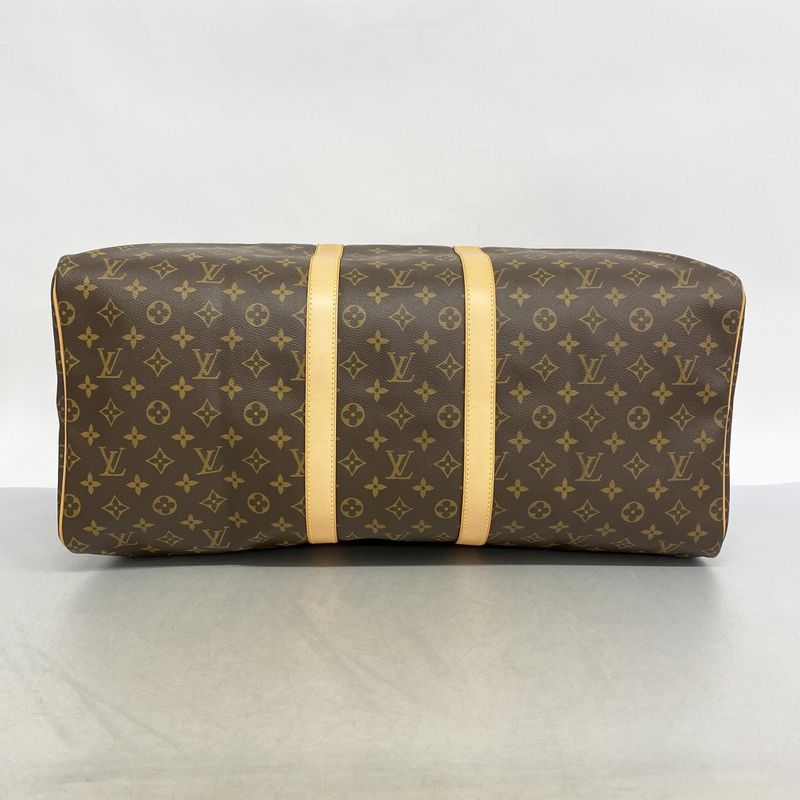 Louis Vuitton Boston Bag Monogram Keepall 55 M41424 Brown Men Women Unisex