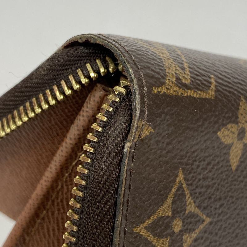 Louis Vuitton Long Wallet Monogram Zippy Wallet M42616 Brown Men Women Unisex