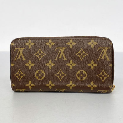 Louis Vuitton Long Wallet Monogram Zippy Wallet M42616 Brown Men Women Unisex