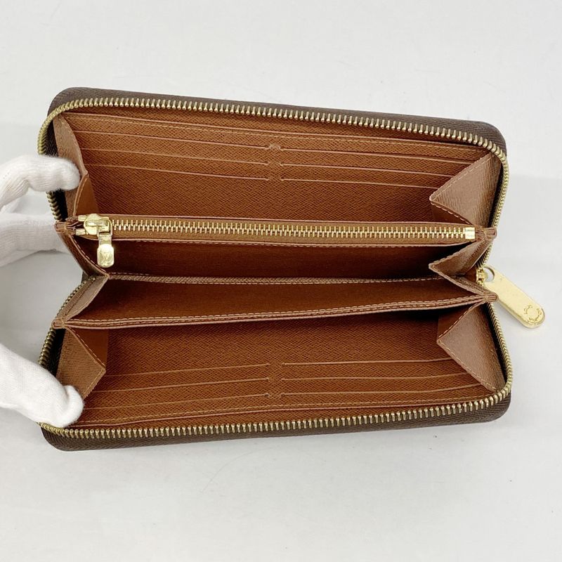 Louis Vuitton Long Wallet Monogram Zippy Wallet M42616 Brown Men Women Unisex