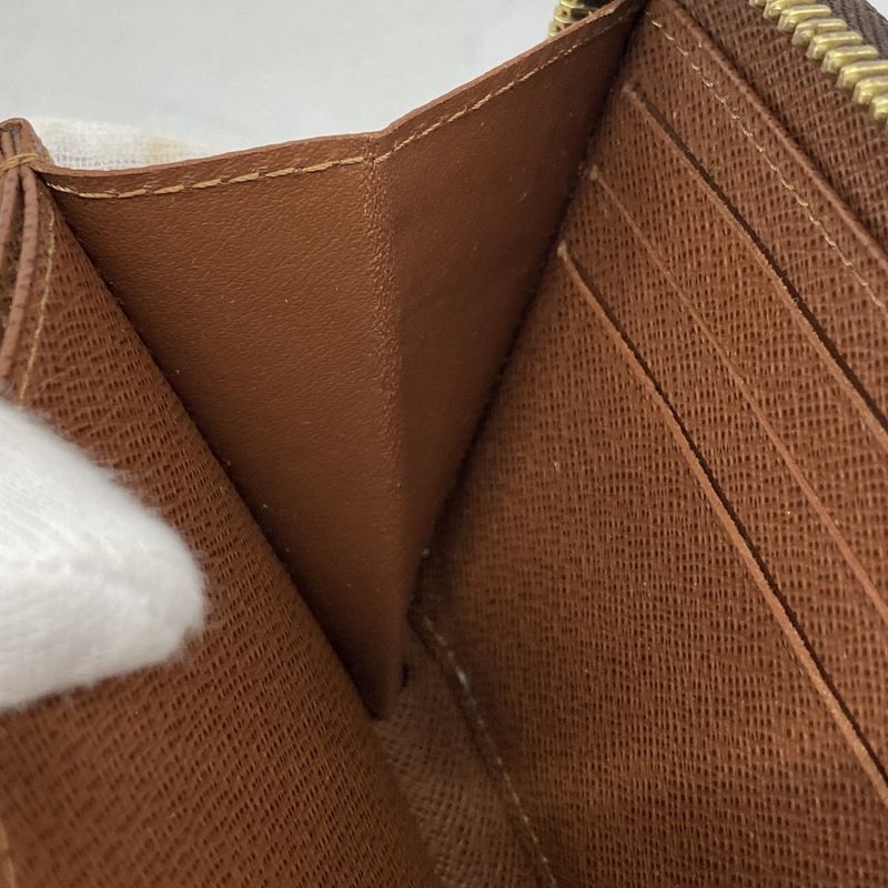 Louis Vuitton Long Wallet Monogram Zippy Wallet M42616 Brown Men Women Unisex