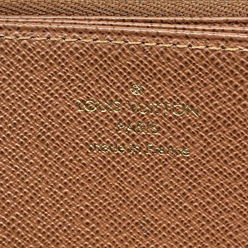 Louis Vuitton Long Wallet Monogram Zippy Wallet M42616 Brown Men Women Unisex