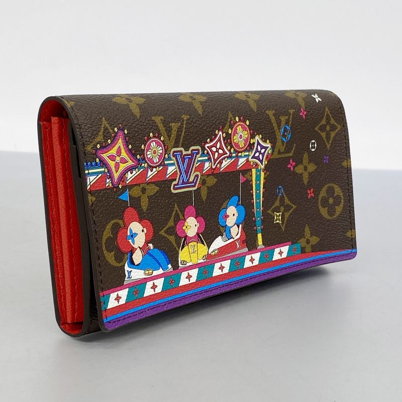 Louis Vuitton Long Wallet Monogram Portefeuille Sarah NM M69747 Brown Ladies