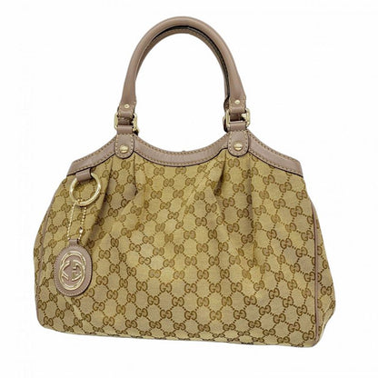Gucci Handbag GG Canvas Sookie 211944 Canvas Brown Chien Pan Gold Hardware Women