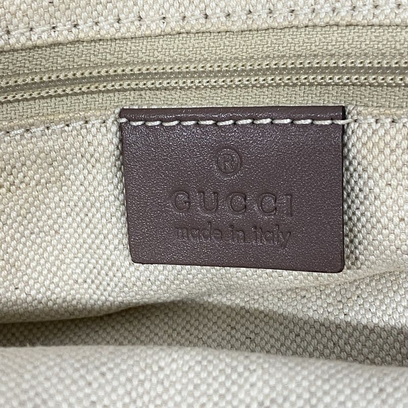 Gucci Handbag GG Canvas Sookie 211944 Canvas Brown Chien Pan Gold Hardware Women