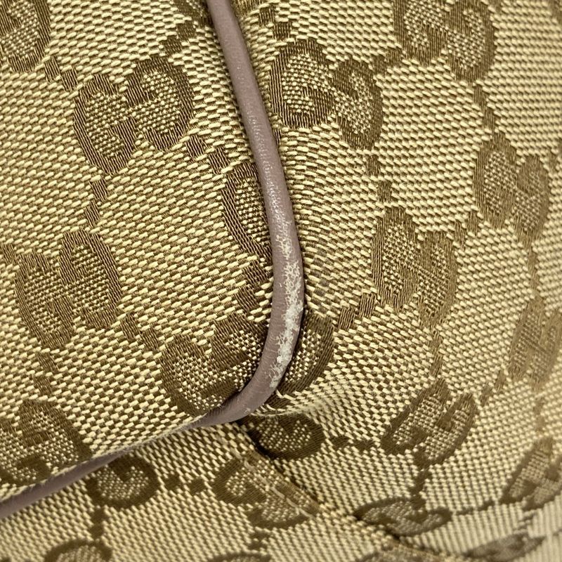 Gucci Handbag GG Canvas Sookie 211944 Canvas Brown Chien Pan Gold Hardware Women