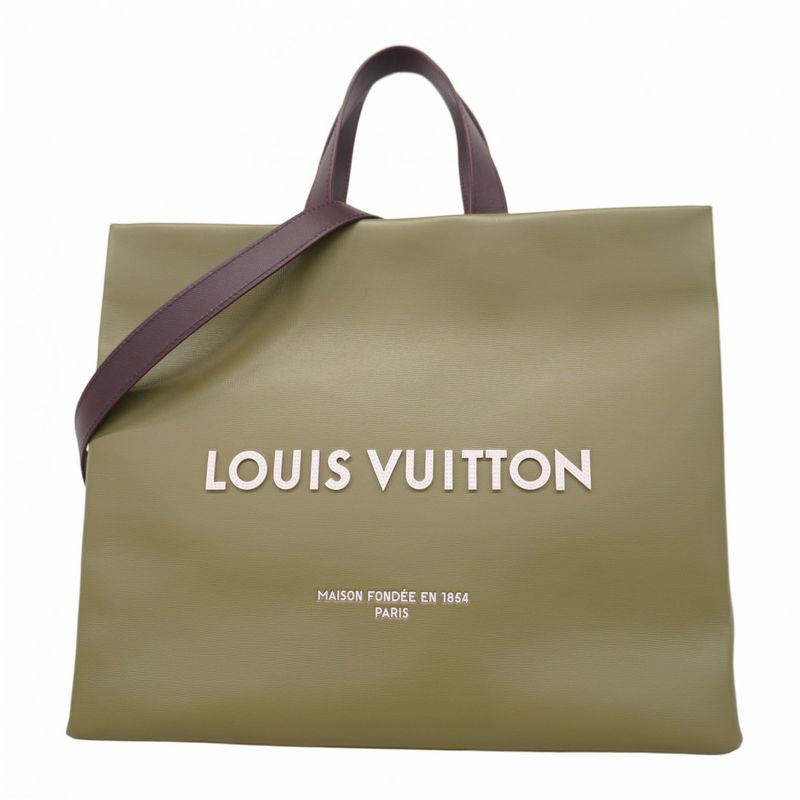 Louis Vuitton Tote Bag LV Package Shopper Tote MM M26082 Khaki 2way Bag Men