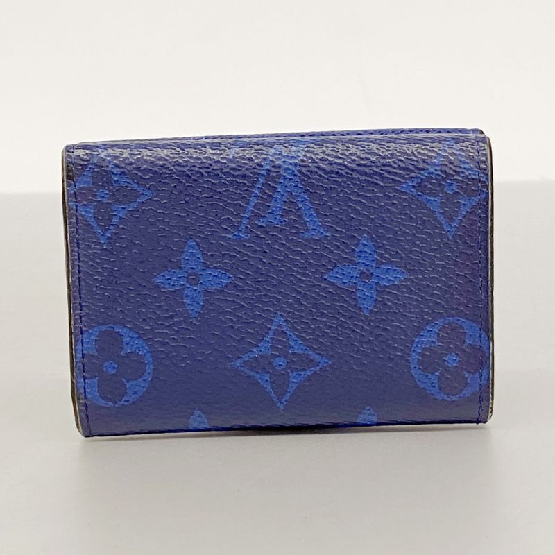 Louis Vuitton Taiga Llama Discovery Compact Wallet M67620 Cobalt Men's