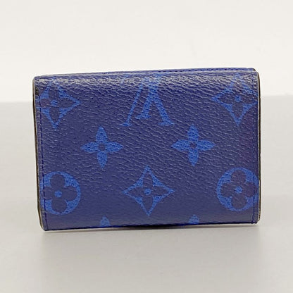 Louis Vuitton Taiga Llama Discovery Compact Wallet M67620 Cobalt Men's
