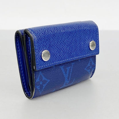 Louis Vuitton Taiga Llama Discovery Compact Wallet M67620 Cobalt Men's