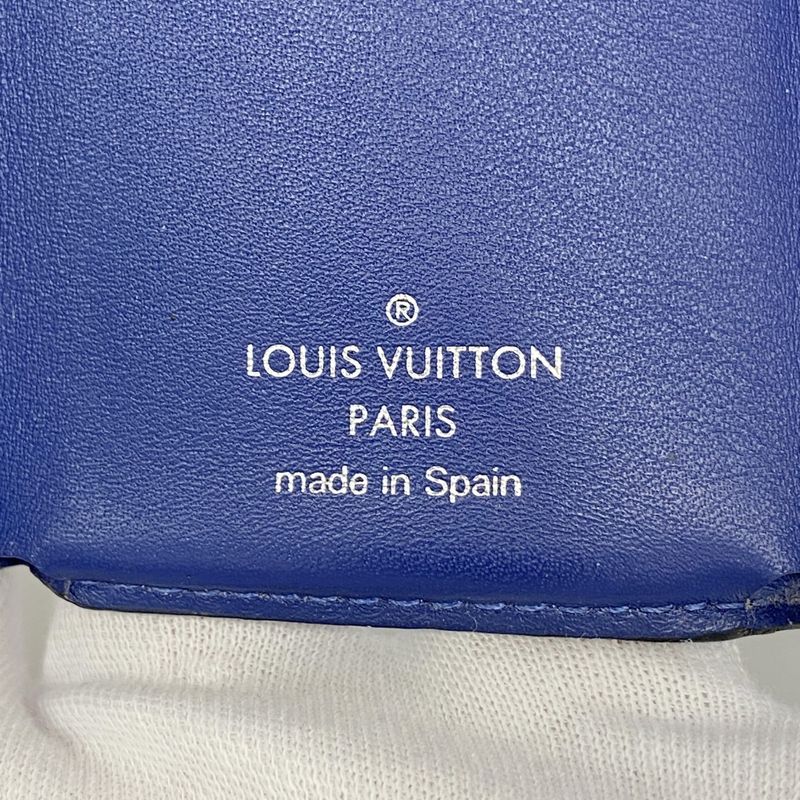 Louis Vuitton Taiga Llama Discovery Compact Wallet M67620 Cobalt Men's