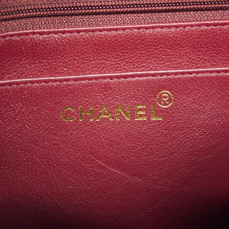 Chanel Shoulder Bag Diana Lambskin Black Gold Hardware Women