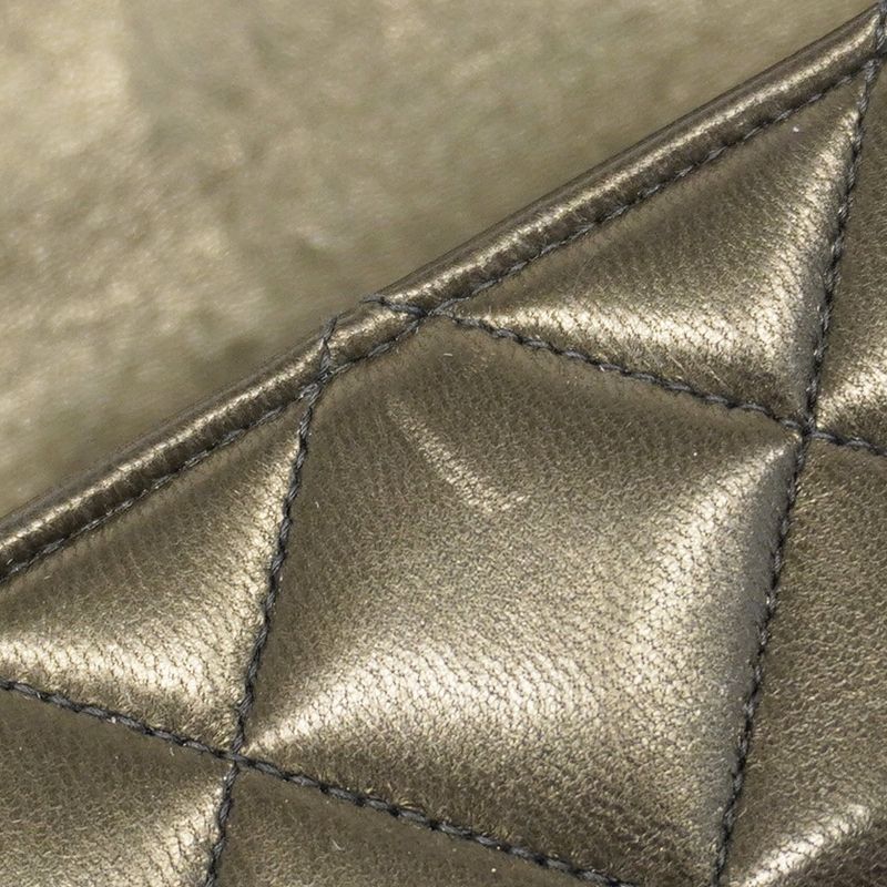 Chanel Shoulder Bag Diana Lambskin Black Gold Hardware Women