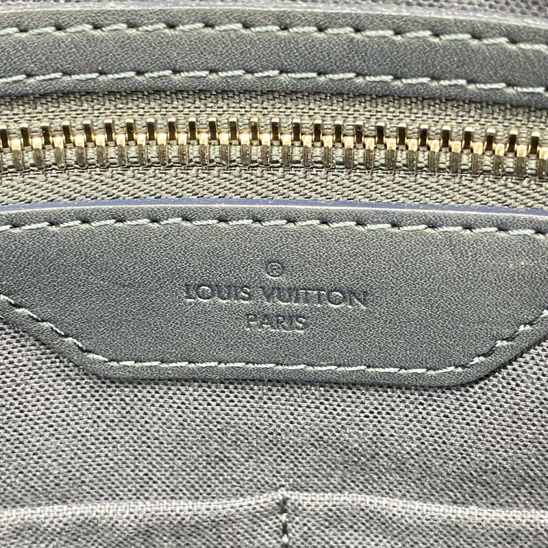 Louis Vuitton Damier Splinter MM N41254 Navy Ebène Men's Shoulder Bag