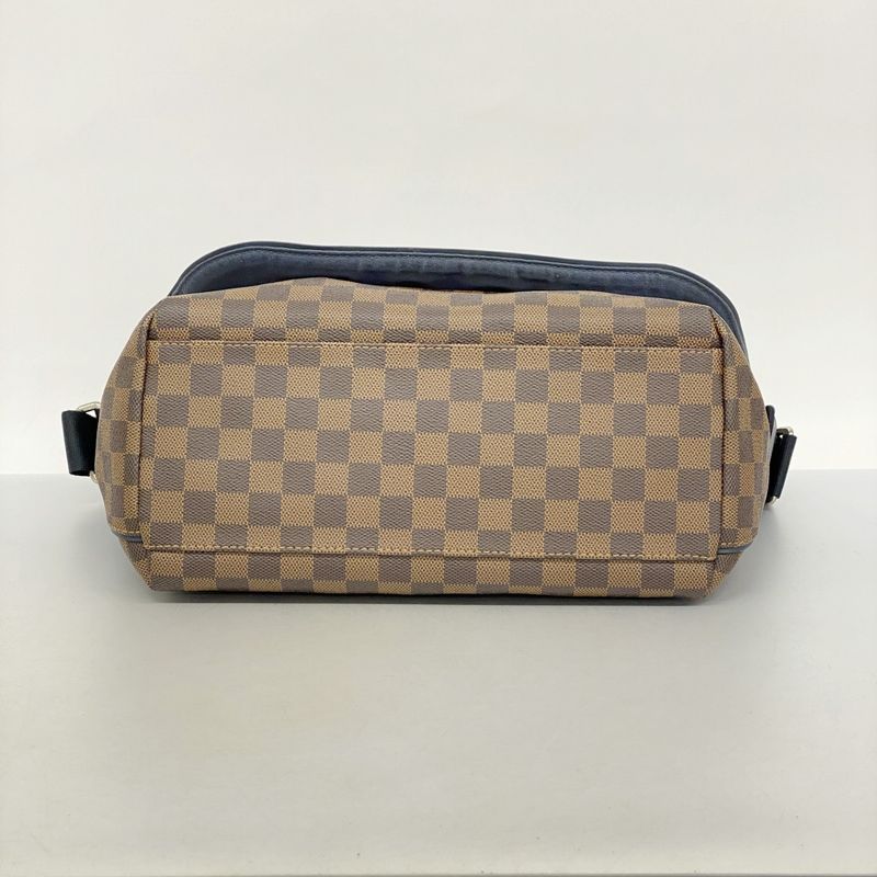 Louis Vuitton Damier Splinter MM N41254 Navy Ebène Men's Shoulder Bag