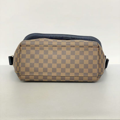 Louis Vuitton Damier Splinter MM N41254 Navy Ebène Men's Shoulder Bag
