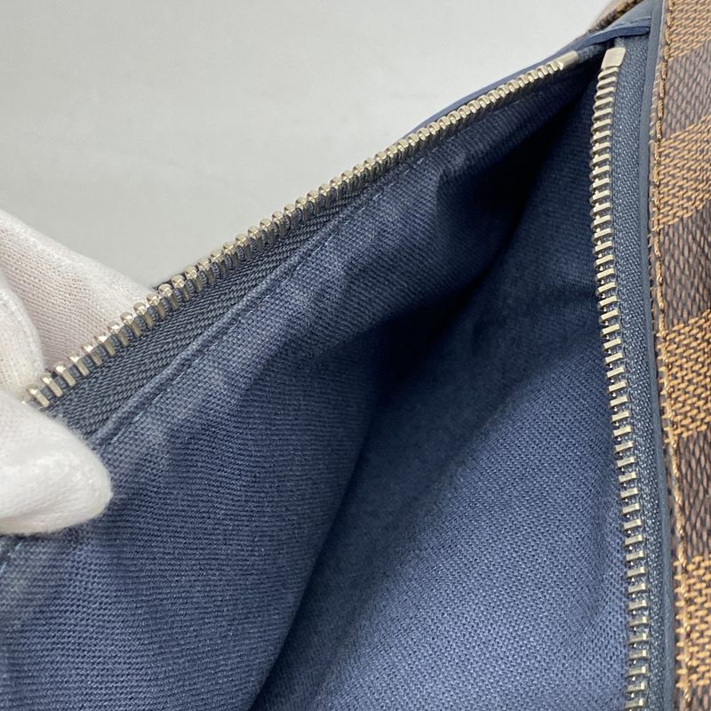 Louis Vuitton Damier Splinter MM N41254 Navy Ebène Men's Shoulder Bag