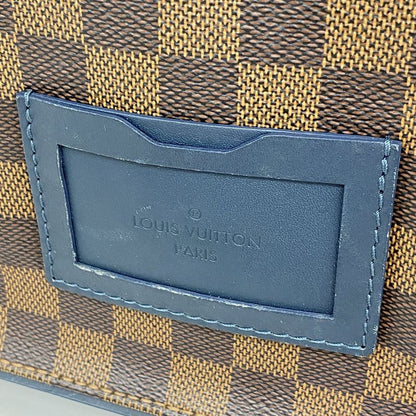 Louis Vuitton Damier Splinter MM N41254 Navy Ebène Men's Shoulder Bag