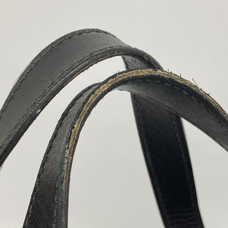 Gucci Boston Bag GG Embossed 625772 Leather Black Silver Hardware Men's