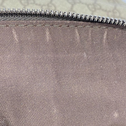 Gucci Shoulder Bag GG Supreme 148476 PVC Brown Silver Hardware Women