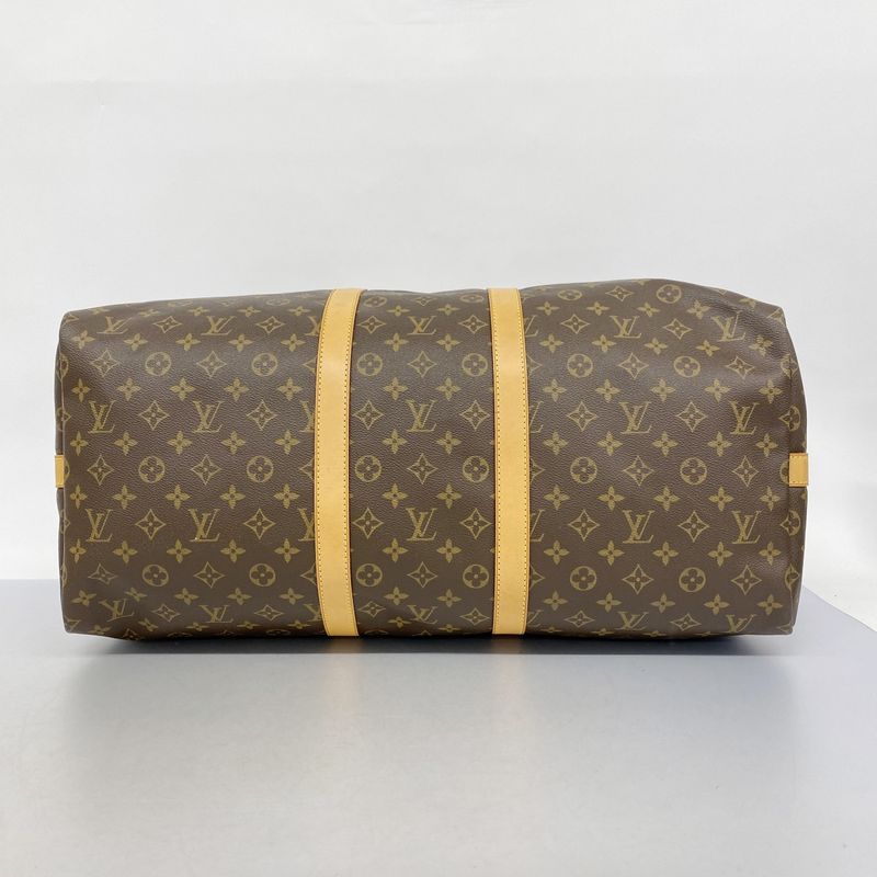 Louis Vuitton Boston Bag Monogram Keepall Bandoliere 55 M41414 Brown Men Women