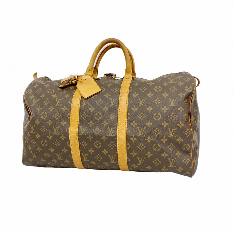 Louis Vuitton Boston Bag Monogram Keepall 50 M41426 Brown Men Women Unisex