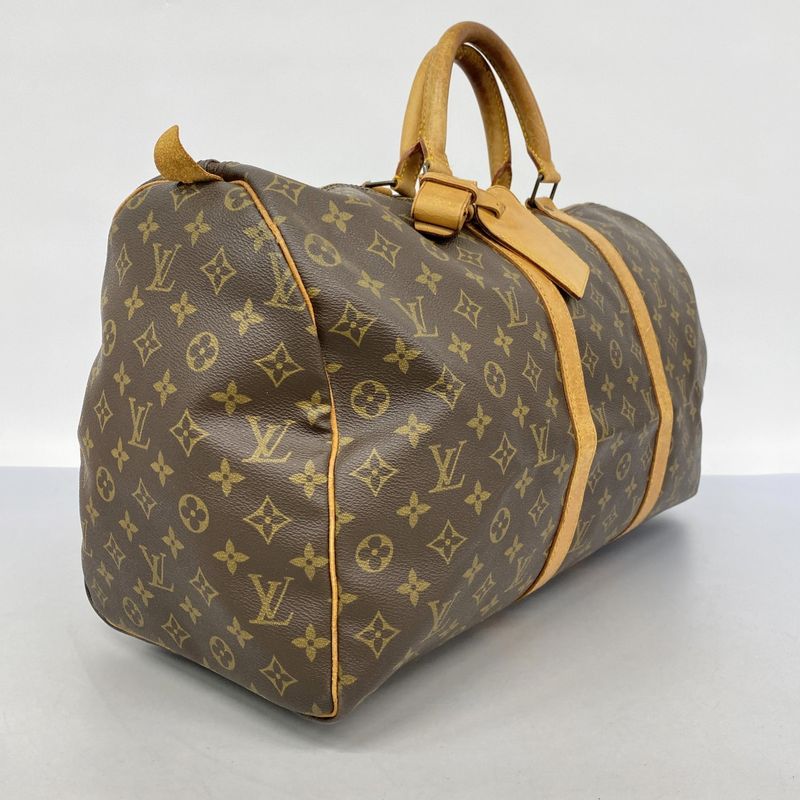 Louis Vuitton Boston Bag Monogram Keepall 50 M41426 Brown Men Women Unisex
