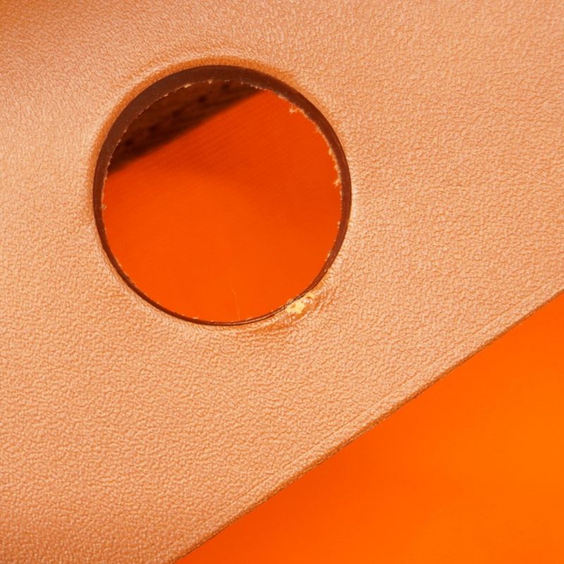 Hermes Handbag Herbag Zip PM Toile Officier Orange Silver Hardware W Engraved