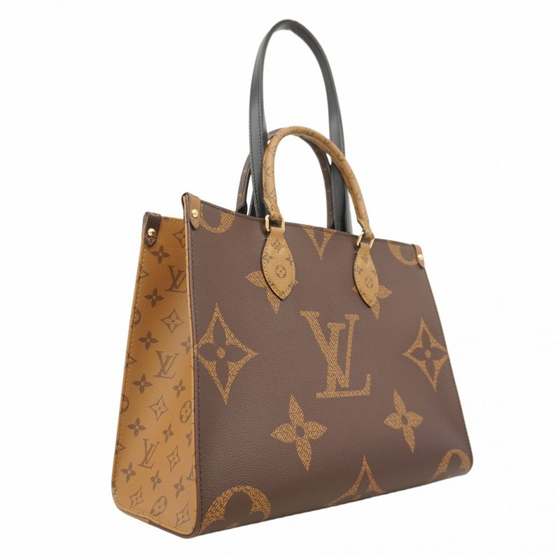 Louis Vuitton Tote Monogram Giant Reverse On-the-go MM M45321 Brown 2-way Bag