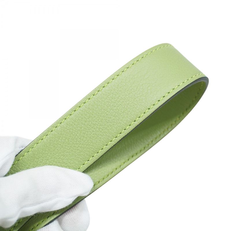 Hermes Handbag Lindy 26 Evercolor Vert Cricket Silver Hardware B Engraved 2way