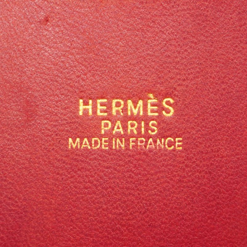 Hermes Handbag Bolide 31 Ardennes Rouge Viv Gold Hardware □H Engraved Ladies