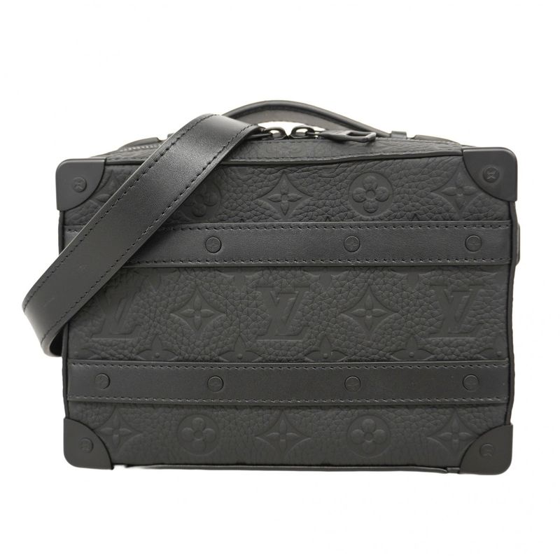 Louis Vuitton Handbag Monogram/taurillon Handle Soft Trunk M59163 Noir Black