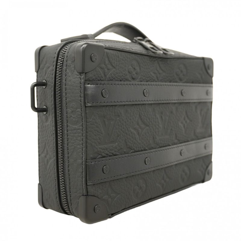 Louis Vuitton Handbag Monogram/taurillon Handle Soft Trunk M59163 Noir Black