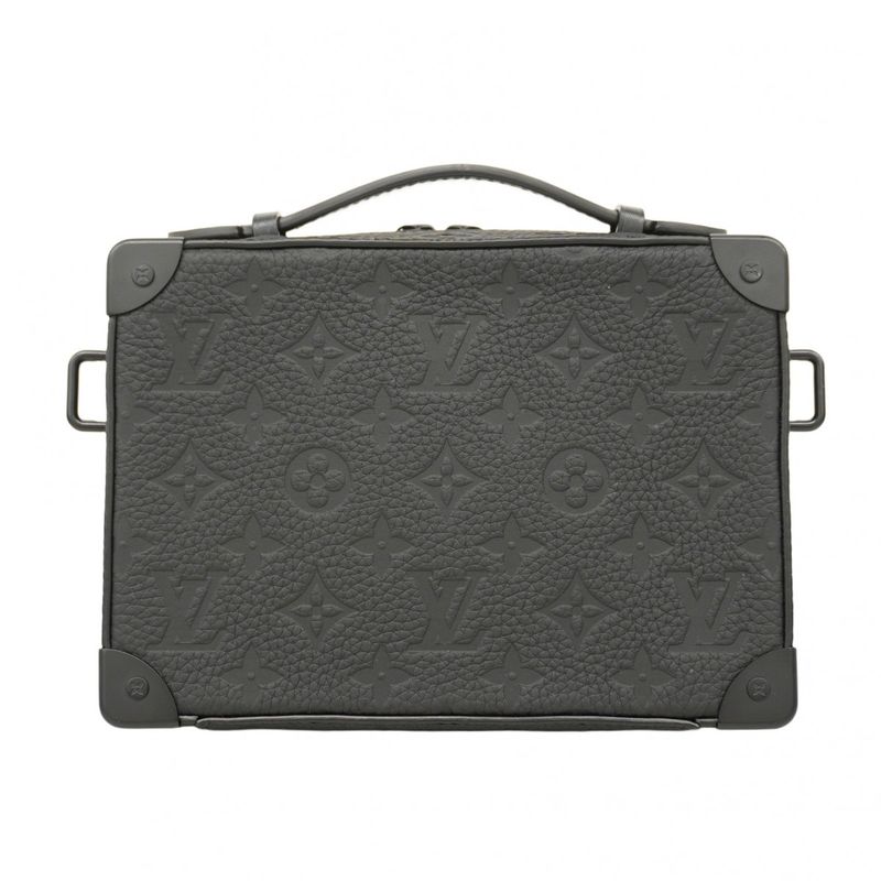 Louis Vuitton Handbag Monogram/taurillon Handle Soft Trunk M59163 Noir Black