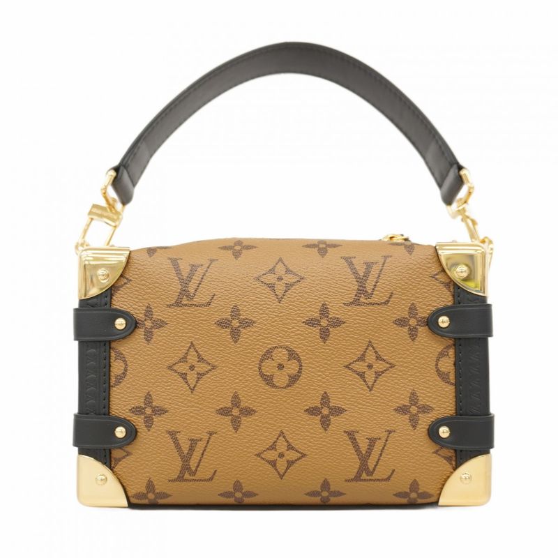 Louis Vuitton Handbag Monogram Reverse Side Trunk PM M47139 Brown Black 2way