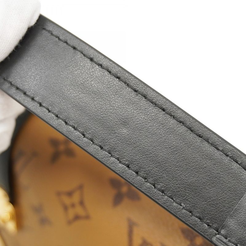Louis Vuitton Handbag Monogram Reverse Side Trunk PM M47139 Brown Black 2way