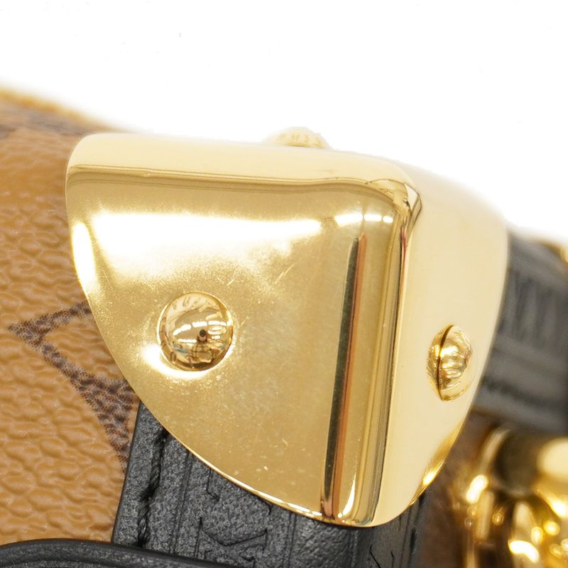 Louis Vuitton Handbag Monogram Reverse Side Trunk PM M47139 Brown Black 2way