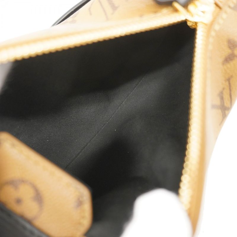 Louis Vuitton Handbag Monogram Reverse Side Trunk PM M47139 Brown Black 2way