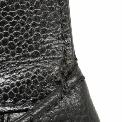 Chanel Handbag Matelasse Caviar Skin Black Silver Hardware Women