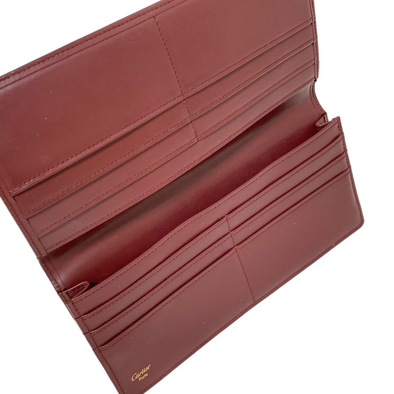 Cartier Long Wallet Mastline Bordeaux Leather