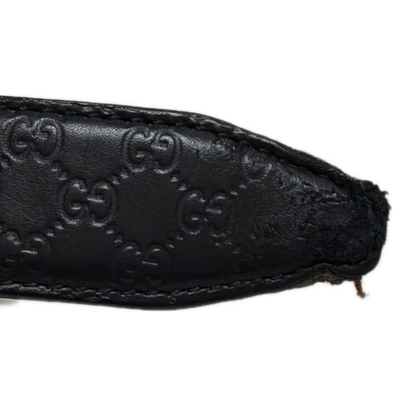 Gucci Belt 90/36 - 281798 Black Stripe Line Leather