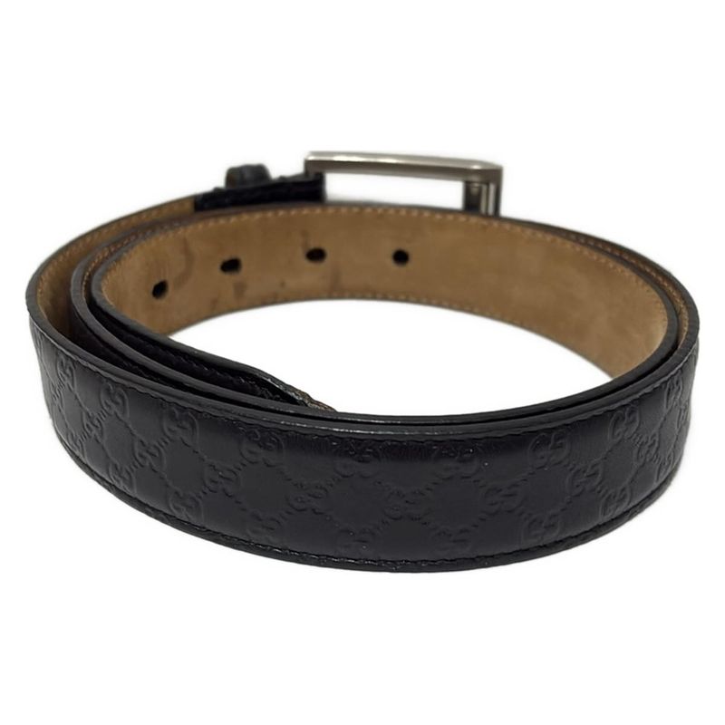Gucci Belt 90/36 - 281798 Black Stripe Line Leather