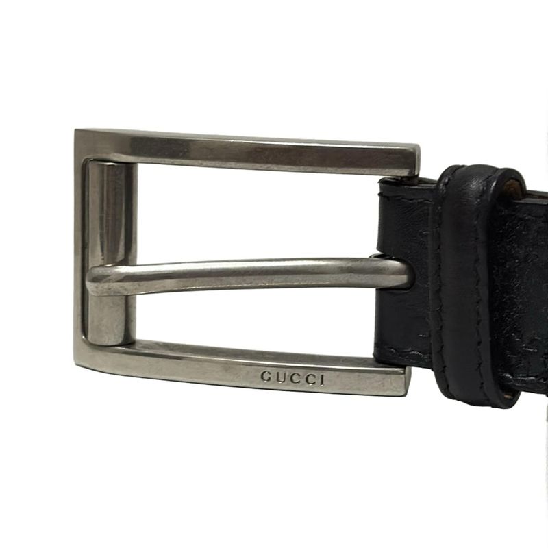 Gucci Belt 90/36 - 281798 Black Stripe Line Leather